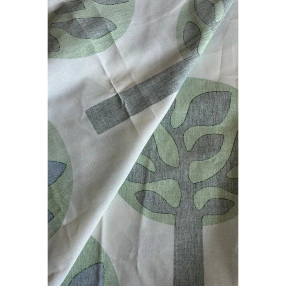 IKEA Helen Trast 2007 Tree Print Fabric Green Blue 60” x 53” - Picture 4 of 7